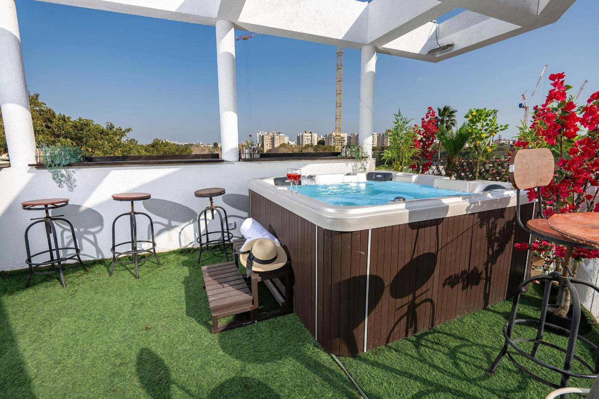Luxurious Penthouse In Tel Aviv With Pool Apartman Kültér fotó