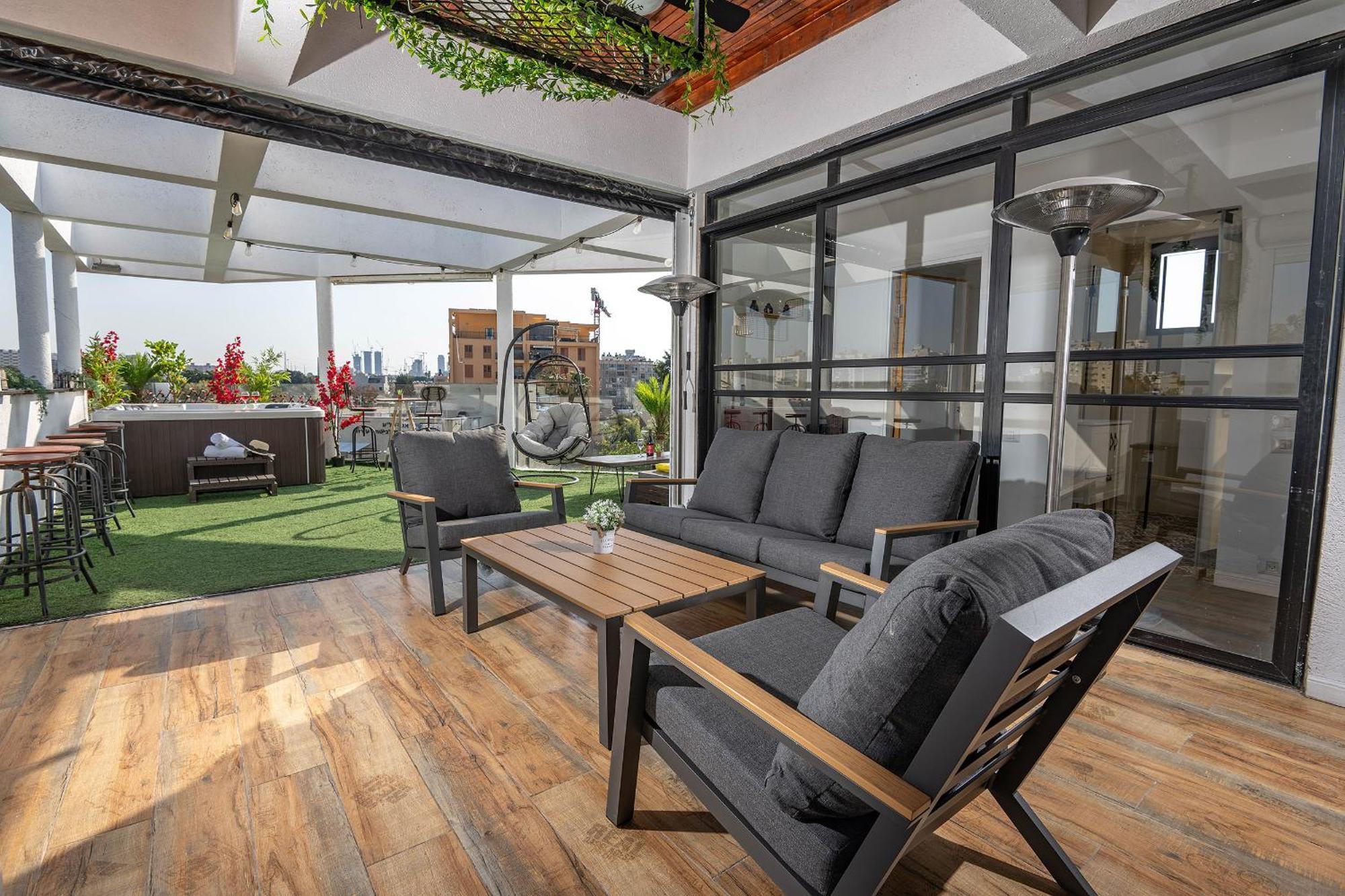 Luxurious Penthouse In Tel Aviv With Pool Apartman Kültér fotó